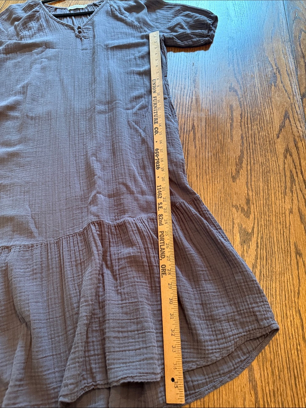 Mododoc 100% Cotton Gauze Midi Dress Pockets Coastal Boho Relaxed M - Picture 9 of 10